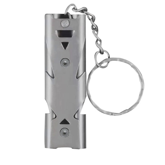 Heptour Whistle Emergency Safety Survival Whistle with Lanyard Keychain High Pitch Double Tubes Coyote Whistle for Hiking Camping Hunting Boating Rescue Signal Whistle Lifeguard