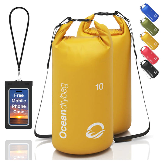 Oceandrybag - Waterproof Dry Bag backpack - Floating Dry Sack Portable for Kayaking Beach Rafting Boating Hiking Camping Fishing with Waterproof Phone Case