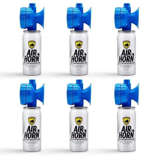 Guard Dog Security Air Horn for Safety Loud Blow Horn Hand Held Mini Air Horn Fog and Boat Horn for Marine Football Games Sporting Events and Outdoor Alarms Powerful 1-Mile Sound Blast 1.4 oz